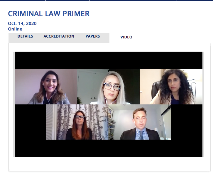 Criminal Law Primer - Ontario Bar Association Young Lawyers Division