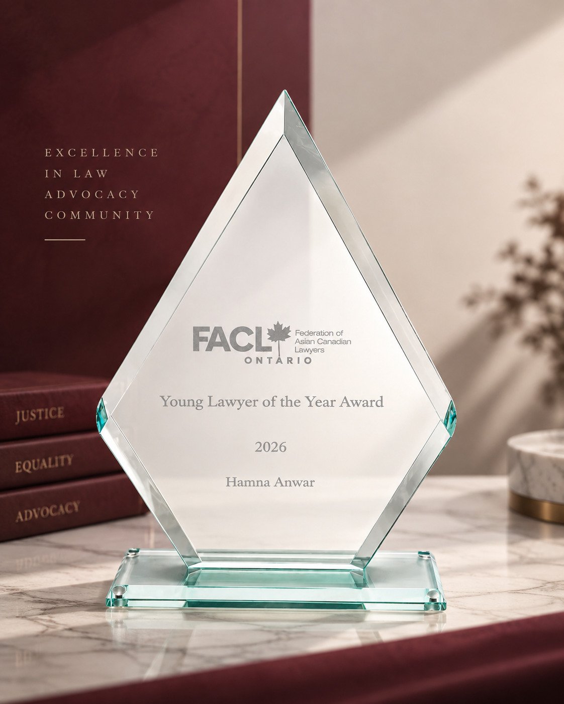 2026 Young Lawyer of the Year Award — Federation of Asian Canadian Lawyers (FACL Ontario)