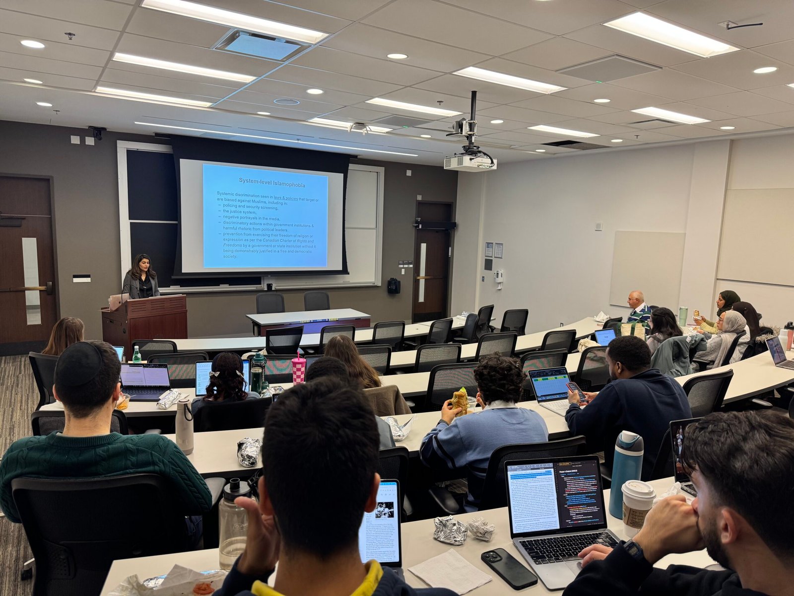 University of Toronto Faculty of Law guest lecture classroom